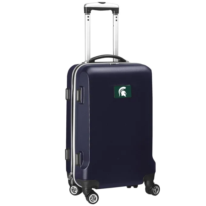 Silk & Salt Michigan State Spartans 20 8-Wheel Hardcase Spinner Carry-On - Navy^ Carry On Luggage