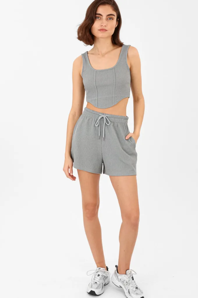 Silk & Salt a short - grey^ Sets