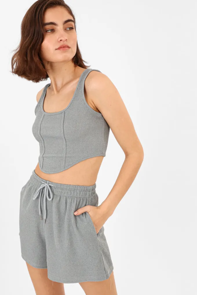 Silk & Salt a short - grey^ Sets