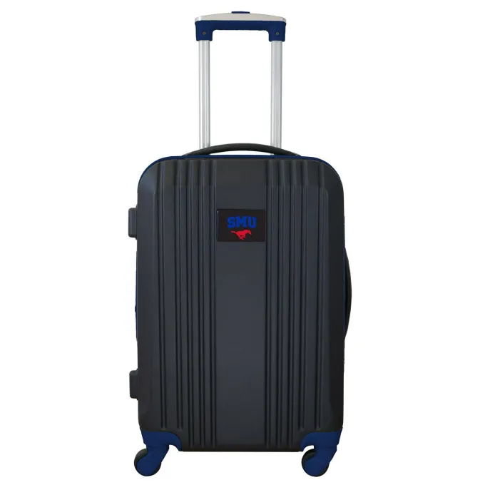 Silk & Salt Mojo Outdoors NCAA Southern Methodist Mustangs 21 in. Carry-on Hardcase Two-Tone Spinner^ Carry On Luggage