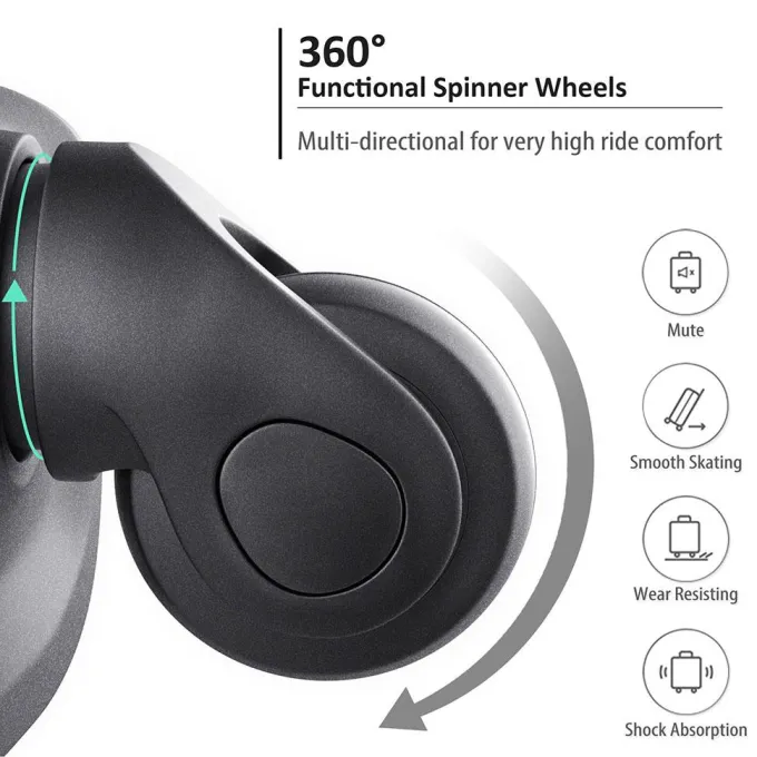 Silk & Salt Irene Inevent 3pcs LuggaSet ABS Suitcases Waterproof Trolley Cases with Lock ampSpinner Wheels Expandable Baggage Green^ Hard Side Luggage