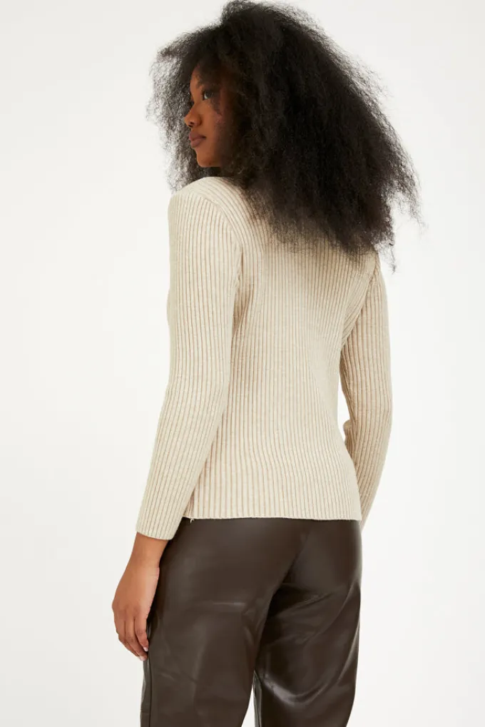 Silk & Salt jade turtleneck top - beige^ Knitwear