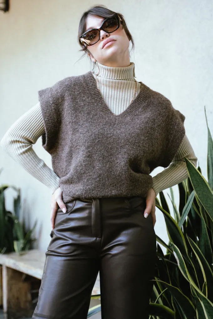 Silk & Salt jade turtleneck top - beige^ Knitwear