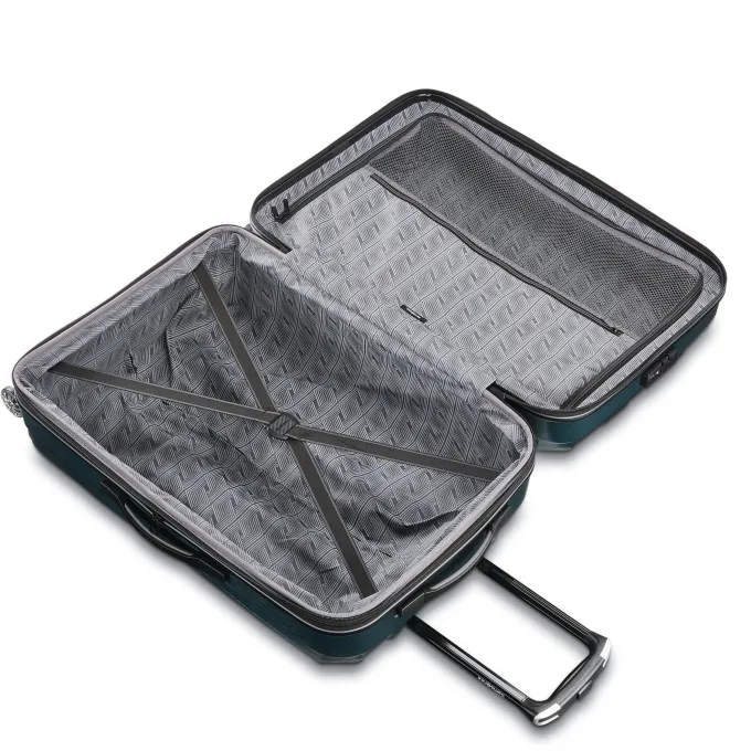 Silk & Salt Samsonite Centric 2 Hardside Expandable Luggawith Spinner Wheels Emerald Green Checked-Medium 24-Inch^ Hard Side Luggage