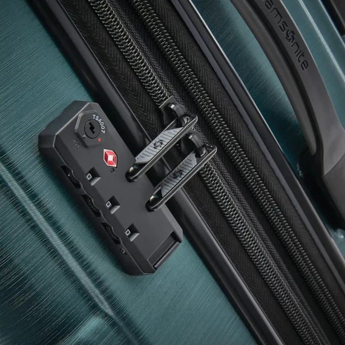 Silk & Salt Samsonite Centric 2 Hardside Expandable Luggawith Spinner Wheels Emerald Green Checked-Medium 24-Inch^ Hard Side Luggage