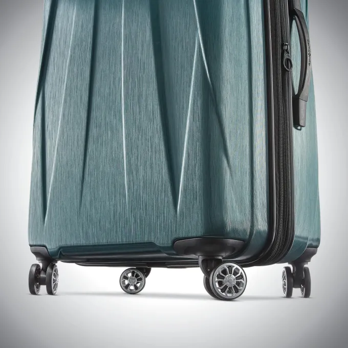 Silk & Salt Samsonite Centric 2 Hardside Expandable Luggawith Spinner Wheels Emerald Green Checked-Medium 24-Inch^ Hard Side Luggage