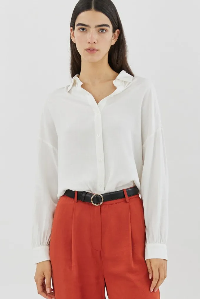 Silk & Salt olivia tailored shirt - white^ Tops