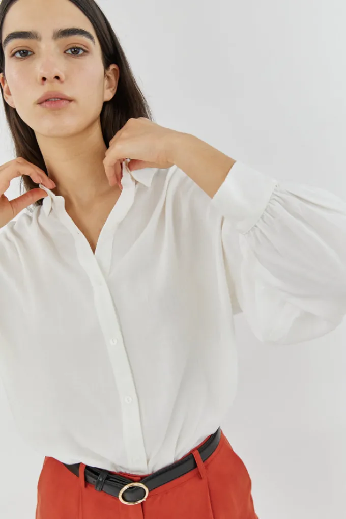 Silk & Salt olivia tailored shirt - white^ Tops