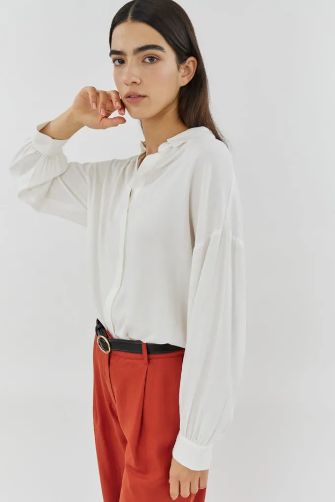 Silk & Salt olivia tailored shirt - white^ Tops