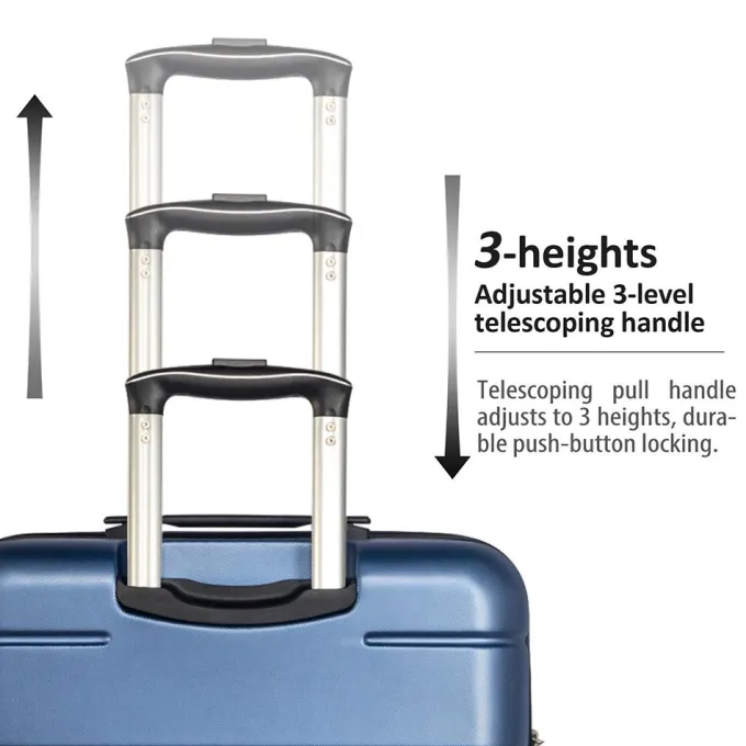 Silk & Salt 20 24 28 Carry on Luggawith Spinner Wheels 360 Degree Rotation Upgrade Rolling Suitcase TSA Lock Suitcase Set Christmas Gifts for Business Trip Holiday Travel Cruise Blue^ Luggage Sets