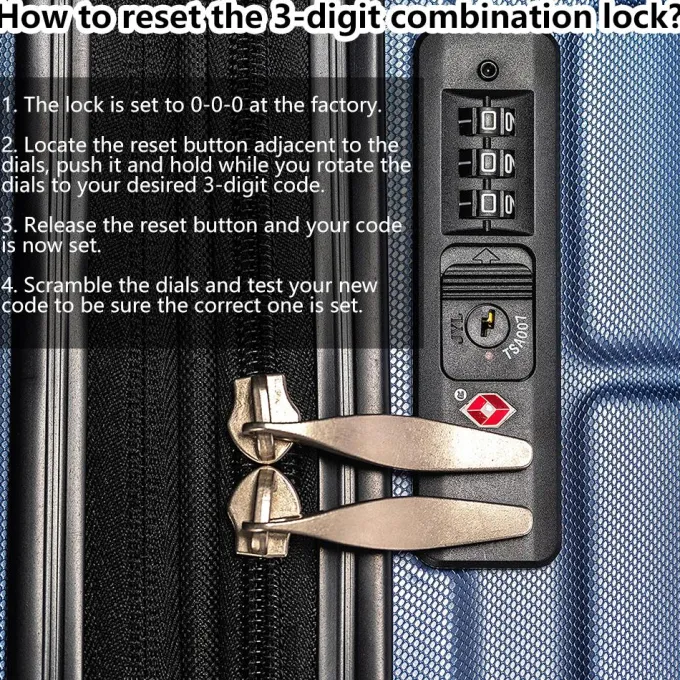 Silk & Salt 20 24 28 Carry on Luggawith Spinner Wheels 360 Degree Rotation Upgrade Rolling Suitcase TSA Lock Suitcase Set Christmas Gifts for Business Trip Holiday Travel Cruise Blue^ Luggage Sets