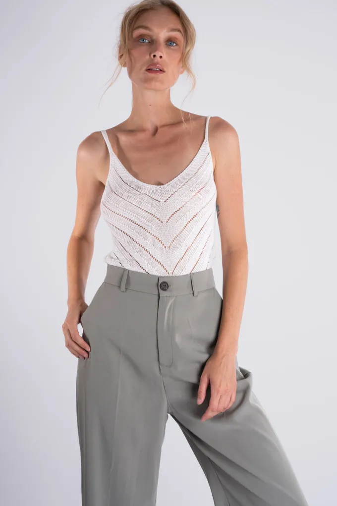 Silk & Salt mykonos crochet top^ Knitwear