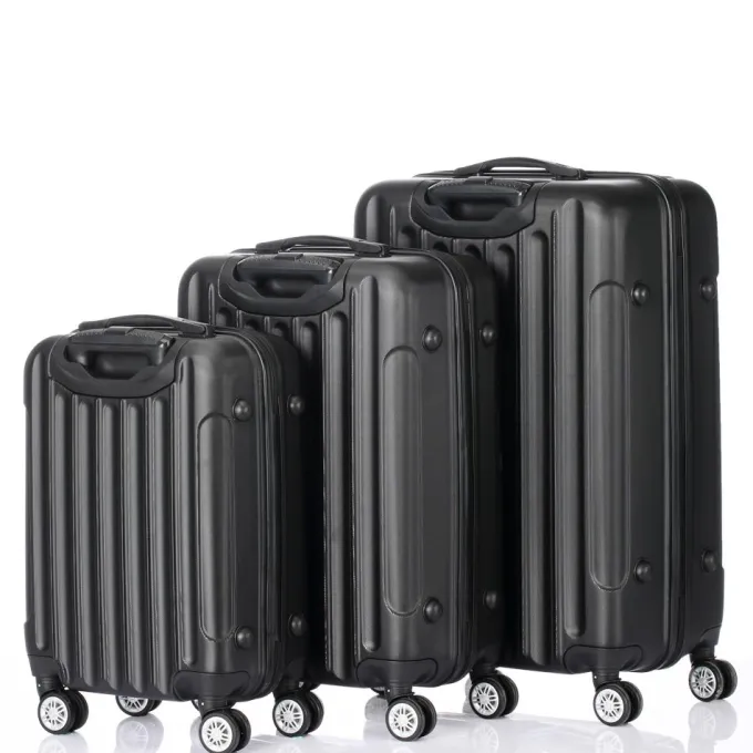 Silk & Salt Topcobe 3Pcs Traveling Luggage LuggaSet 20+24+28 Portable LarCapacity LuggaBags for Travel Rolling Traveling StoraSuitcase with Wheels Black^ Hard Side Luggage