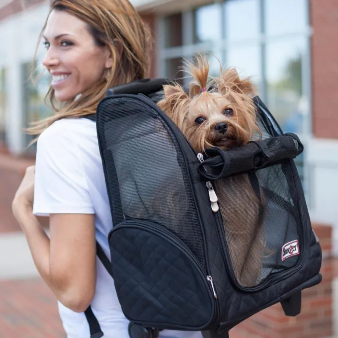 Silk & Salt Snoozer Roll Around Travel Dog Carrier Backpack 4-in-1^ Checked Luggage