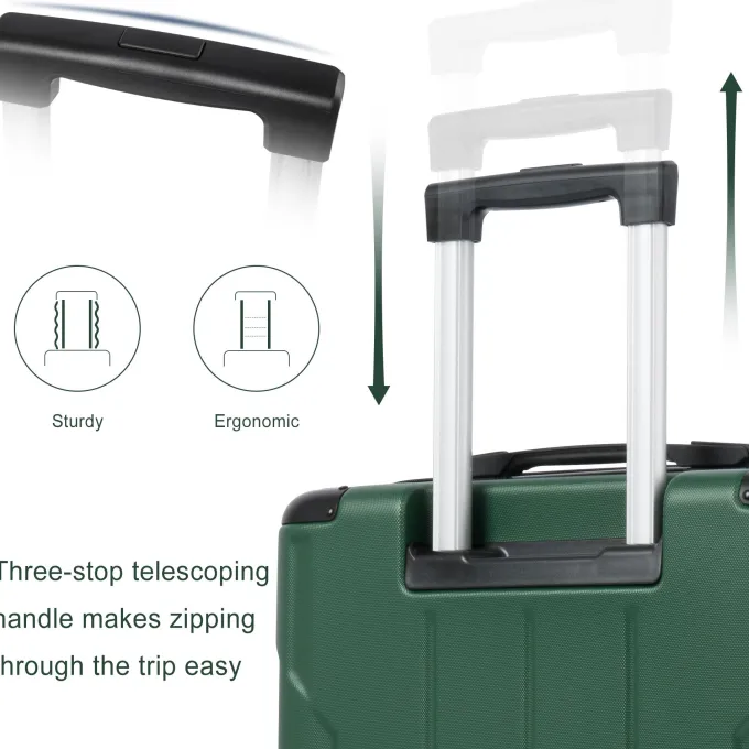 Silk & Salt Hardshell LuggaSpinner Suitcase with TSA Lock 20''24''28'' 3 Pcs Sets^ Checked Luggage