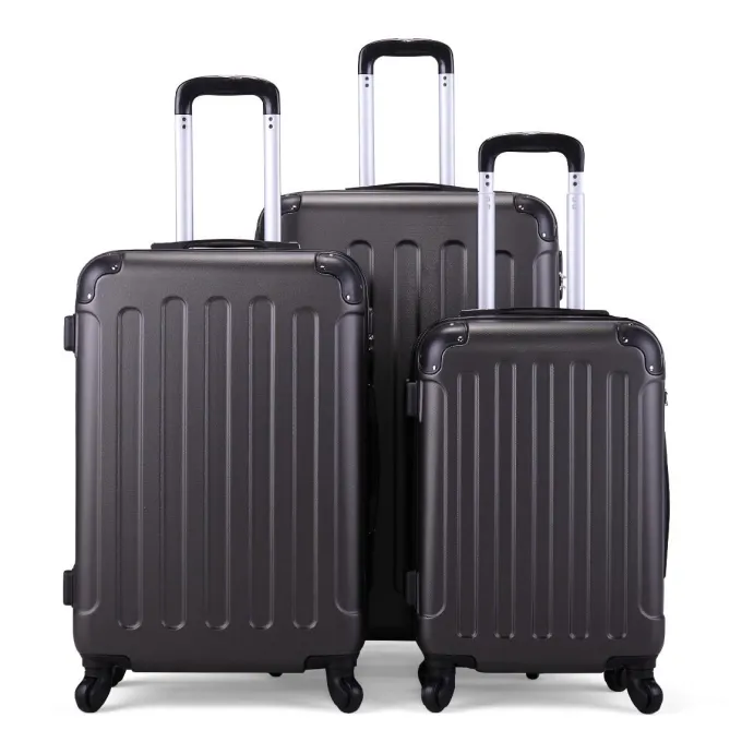 Silk & Salt Hommoo Expandable Hardside Luggawith TSA Lock 3-Piece Set (20 /24 /28) Gray^ Checked Luggage