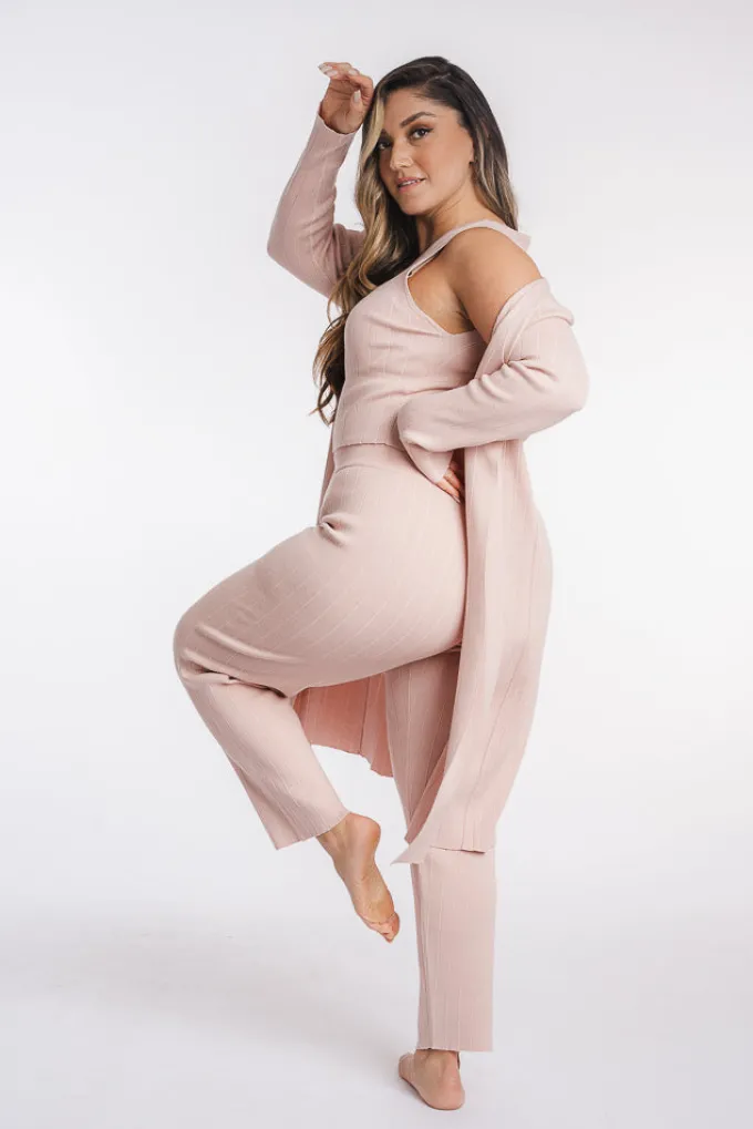 Silk & Salt staycation sweat set - powder pink^ Sets