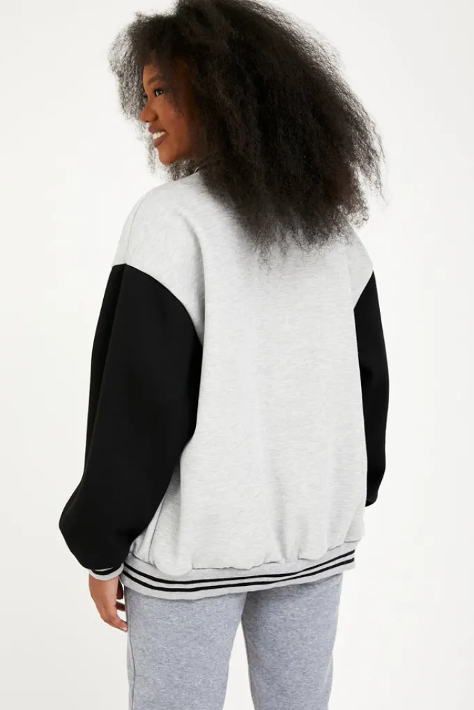 Silk & Salt college jacket - grey^ Coats & Jackets