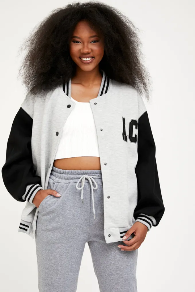 Silk & Salt college jacket - grey^ Coats & Jackets