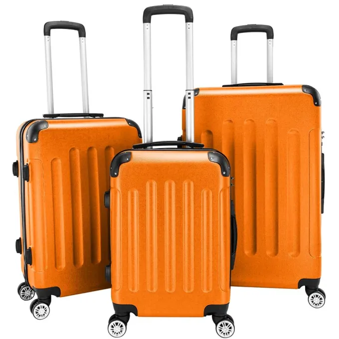 Silk & Salt Clearance! LuggaSet 3PCS 20 24 28 TSA Approved Lock Included Carry-on Luggawith Spinner Wheels 360 Degree Rotation Hardshell Luggafor Cruise Travel Business Trip Holiday Q1104^ Carry On Luggage