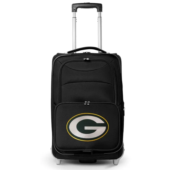 Silk & Salt Green Bay Packers 21 Rolling Carry-On Suitcase^ Carry On Luggage