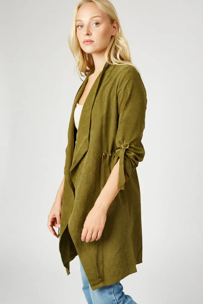 Silk & Salt alexia coat - army green^ Coats & Jackets