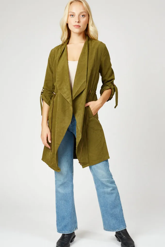 Silk & Salt alexia coat - army green^ Coats & Jackets
