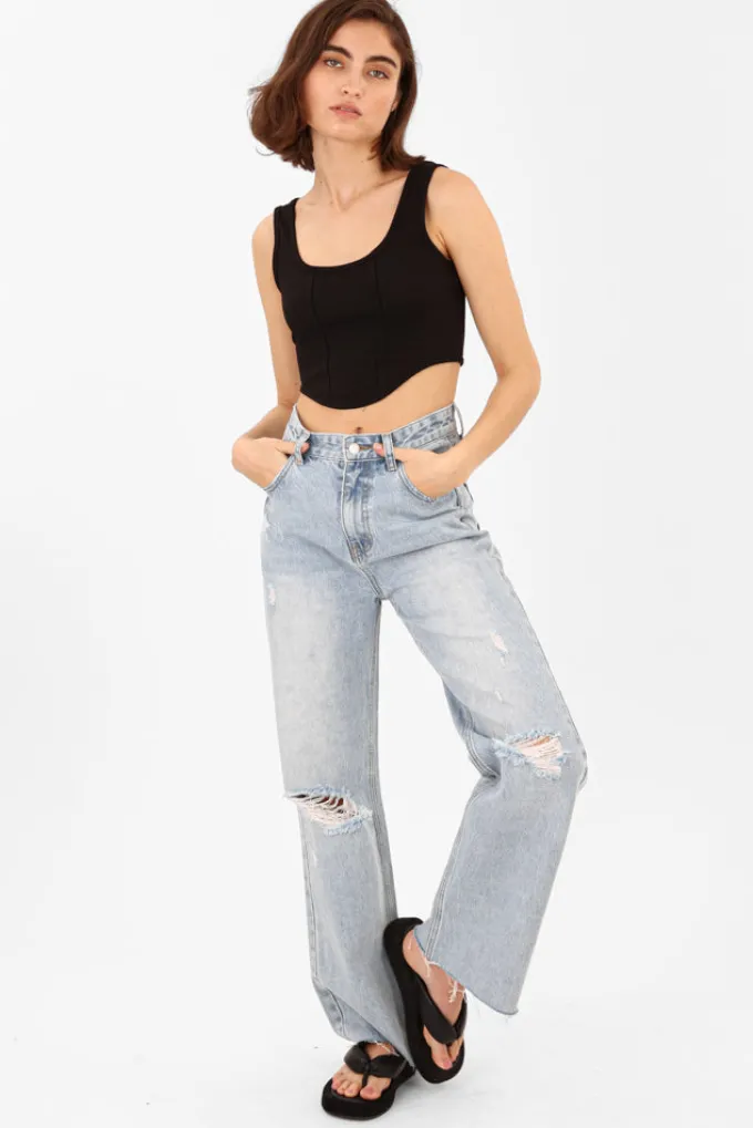 Silk & Salt my top - black^ Sets