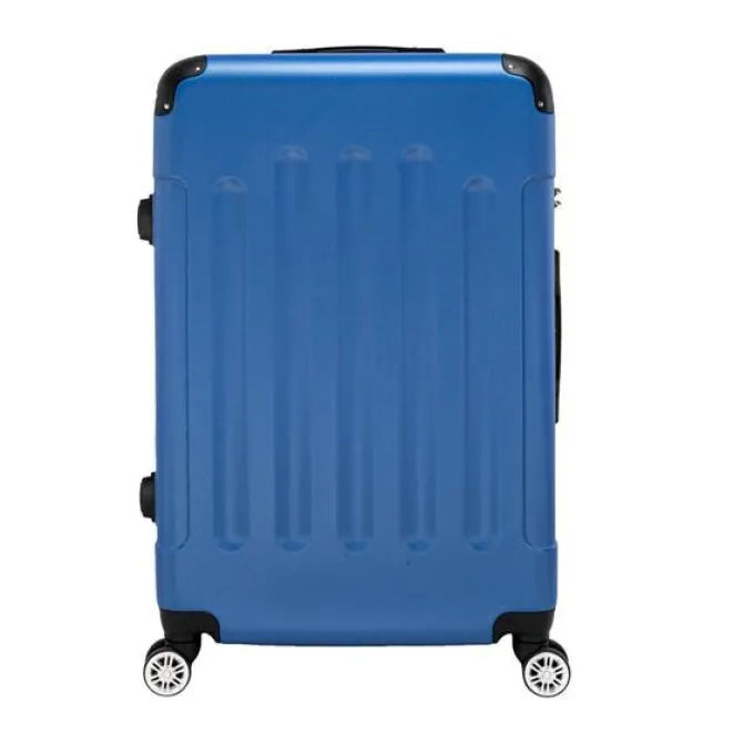 Silk & Salt Goorabbit LuggaSets Expandable Pc+Abs Durable Suitcase Double Wheels Tsa Lock Dark Blue^ Checked Luggage