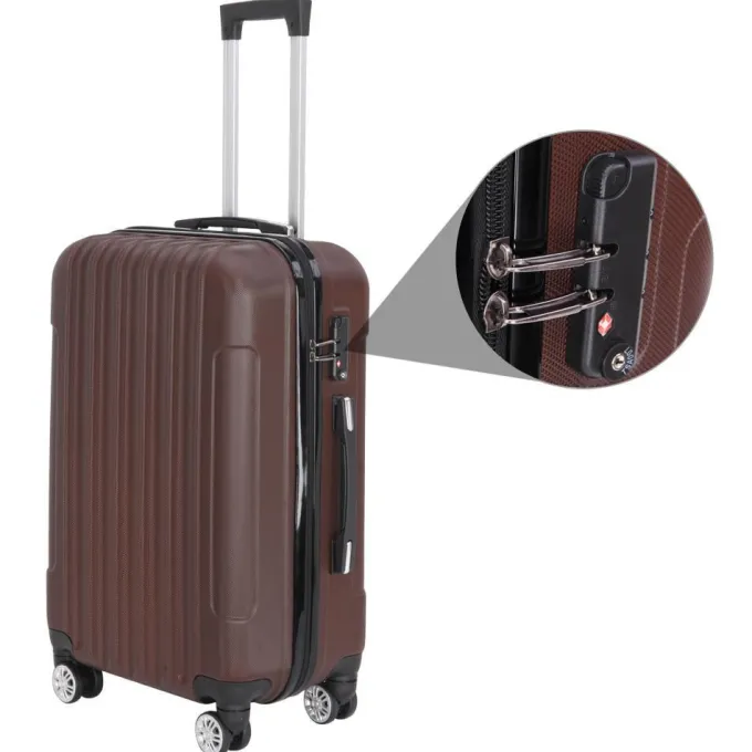 Silk & Salt Winado 3Pcs Plastic Metal Hardshell Spinner Suitcase Luggawith Wheels^ Hard Side Luggage