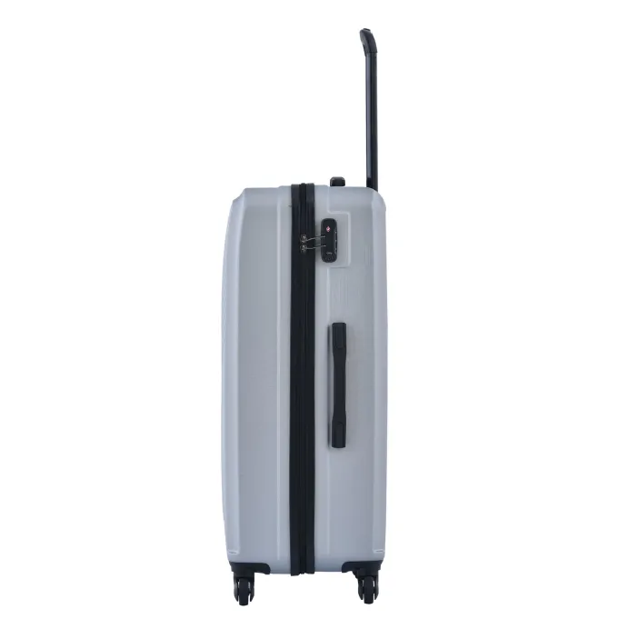 Silk & Salt Aukfa 3 Piece LuggaSets- Hardshell Lightweight Suitcase with TSA Lock and Spinner Wheels- 20/24/28- Silver^ Hard Side Luggage