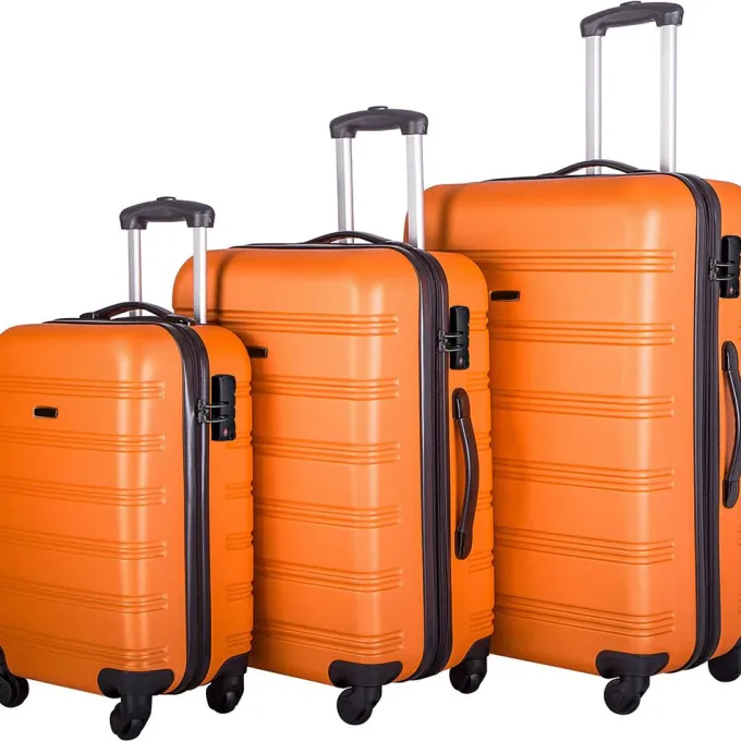 Silk & Salt Hommoo Lightweight Expandable Luggawith Spinner Wheels TSA Lock 3-Piece Set (20 /24 /28)^ Luggage Sets