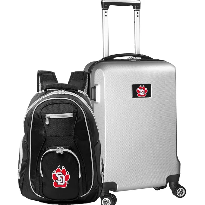 Silk & Salt South Dakota s Deluxe 2-Piece Backpack and Carry-On Set - Silver^ Luggage Sets