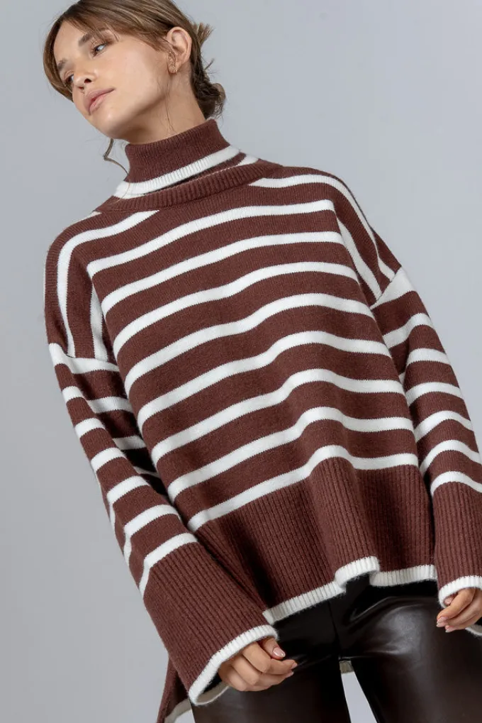 Silk & Salt denise sweater - coffee/white^ Knitwear