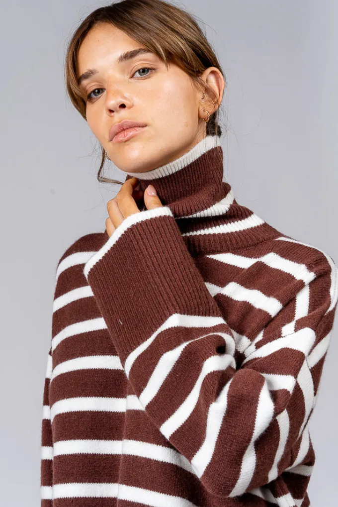 Silk & Salt denise sweater - coffee/white^ Knitwear