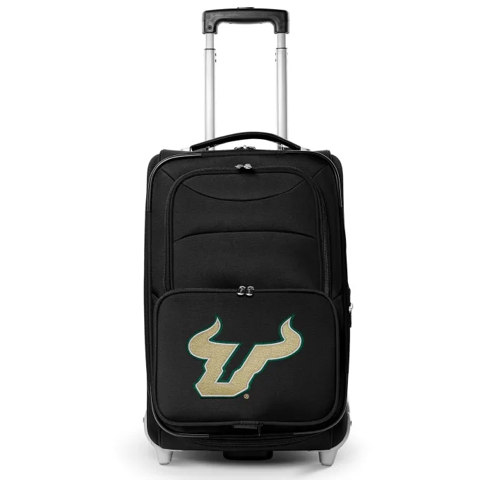 Silk & Salt MOJO Black South Florida Bulls 21 Softside Rolling Carry-On Suitcase^ Carry On Luggage