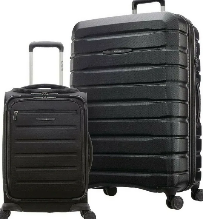 Silk & Salt Samsonite Equilibrium Hybrid Hardside Checked Softside Carry-On Suitcase^ Checked Luggage
