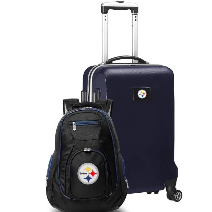 Silk & Salt MOJO Navy Pittsburgh Steelers 2-Piece Backpack ampCarry-On Set^ Luggage Sets