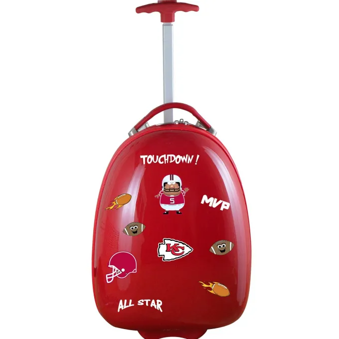 Silk & Salt Kansas City Chiefs Youth Wheeled Lugga- Red^ Hard Side Luggage