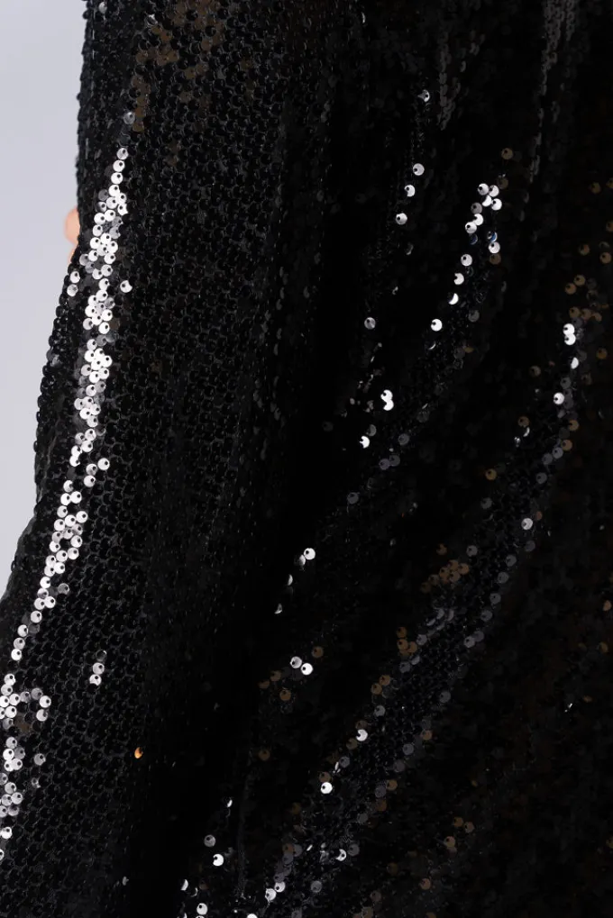 Silk & Salt crystal sequins pants - black^ Sets