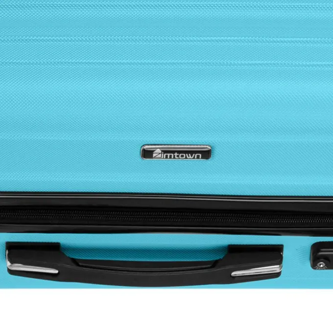 Silk & Salt SalonMore 3 PCS LuggaTravel Set Bag ABS Trolley Hard Shell Suitcase w/TSA Lock Blue^ Hard Side Luggage