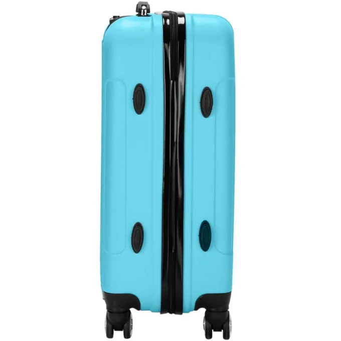 Silk & Salt SalonMore 3 PCS LuggaTravel Set Bag ABS Trolley Hard Shell Suitcase w/TSA Lock Blue^ Hard Side Luggage