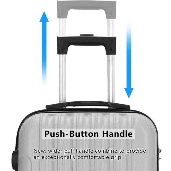 Silk & Salt Zimtown 20/24/28 3 Pcs LuggaHardside Set ABS Trolley^ Luggage Sets