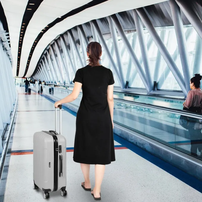 Silk & Salt Zimtown 20/24/28 3 Pcs LuggaHardside Set ABS Trolley^ Luggage Sets