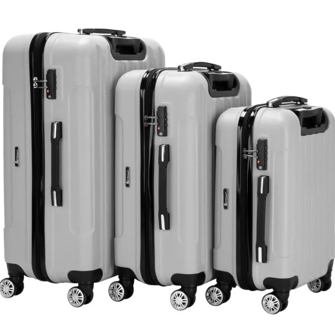 Silk & Salt Zimtown 20/24/28 3 Pcs LuggaHardside Set ABS Trolley^ Luggage Sets