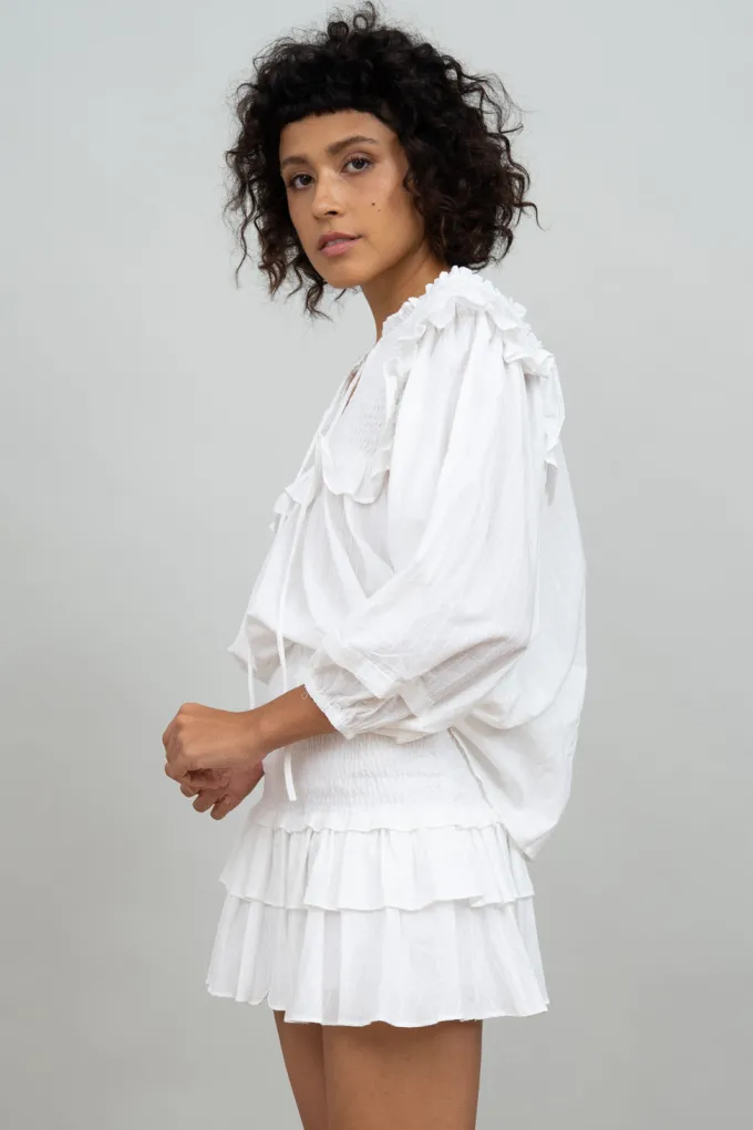 Silk & Salt frills ampthrills skirt - white^ Skirts