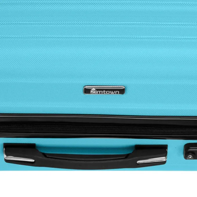 Silk & Salt Zimtown 3Pcs LuggaTravel Set Bag ABS Trolley Suitcase Blue^ Hard Side Luggage