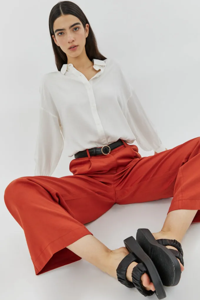 Silk & Salt roxanne tailored trousers - rust^ Pants