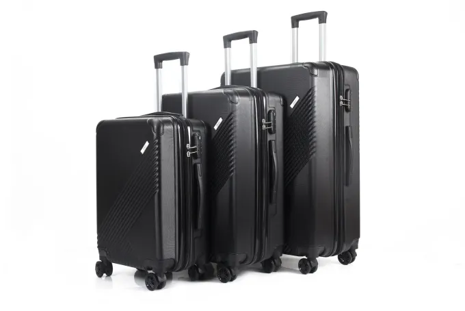 Silk & Salt MiraMUSE Expandable ABS Hard shell Lightweight 360 Dual Spinning Wheels Combo Lock 28 24 20 3 Piece LuggaSet^ Checked Luggage