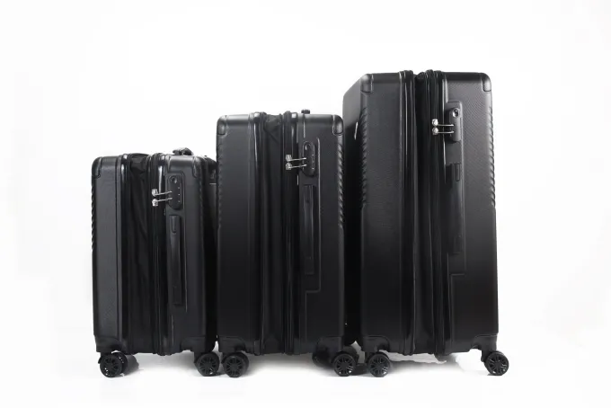 Silk & Salt MiraMUSE Expandable ABS Hard shell Lightweight 360 Dual Spinning Wheels Combo Lock 28 24 20 3 Piece LuggaSet^ Checked Luggage